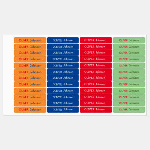 Colorful Kids Iron on Name label 