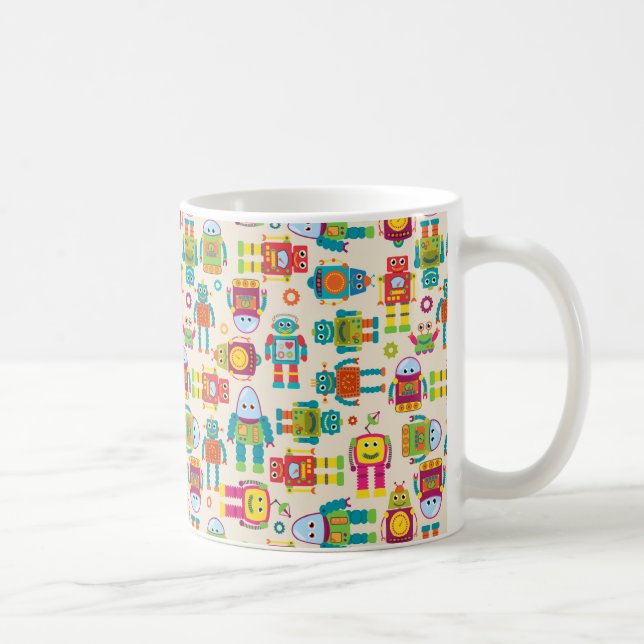 Colorful Kids Robot Coffee Mug (Right)
