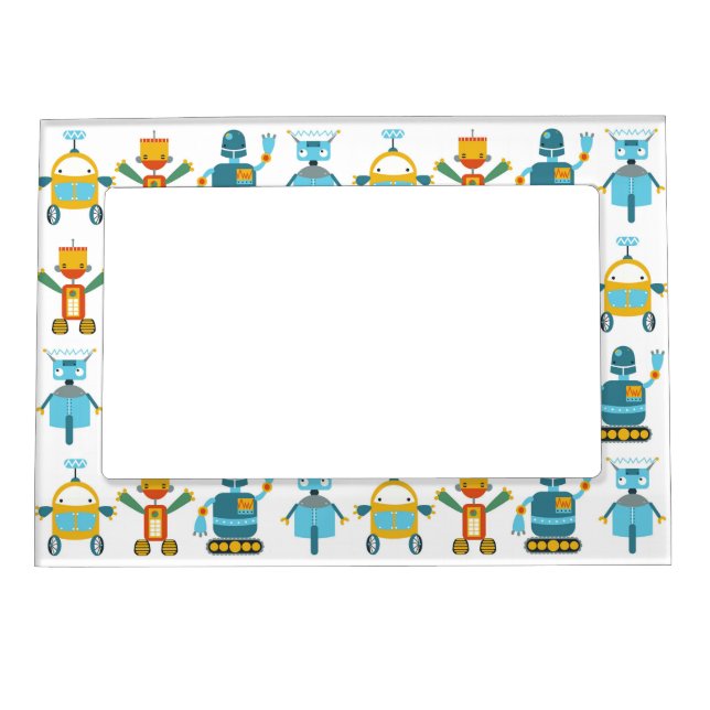 Colorful Kids Robot Magnetic Frame (Front)
