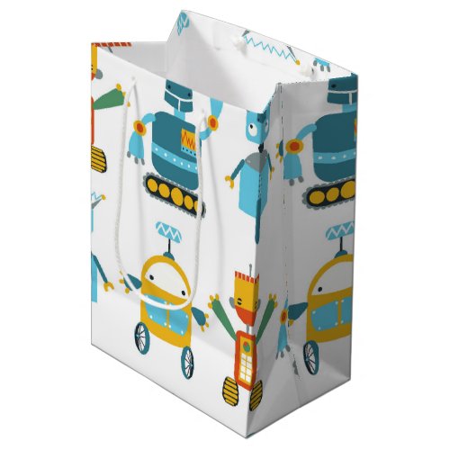 Colorful Kids Robot Medium Gift Bag