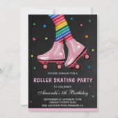Colorful Kids Roller Skating Birthday Party Invitation (Front)