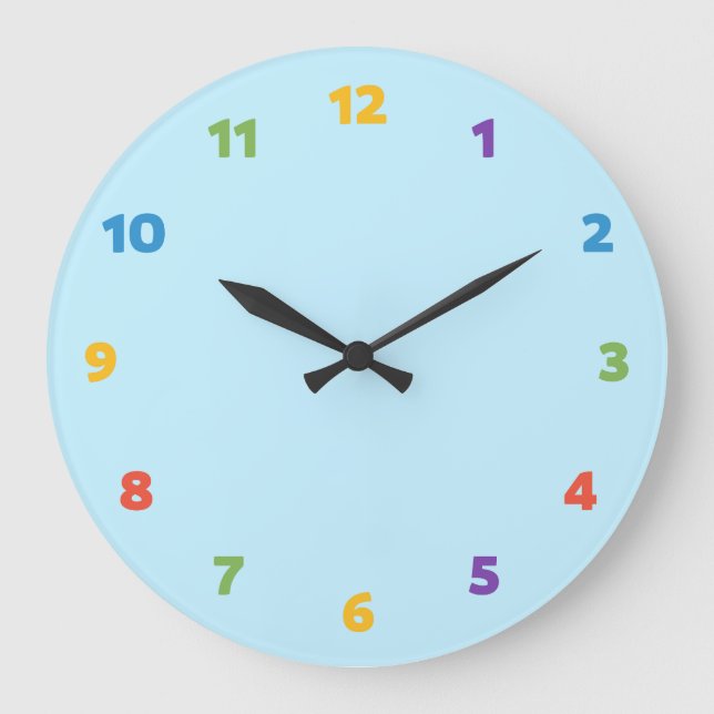 Colorful kids room  large clock (Front)