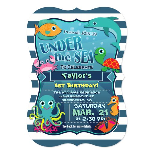 Ocean Birthday Invitations 2