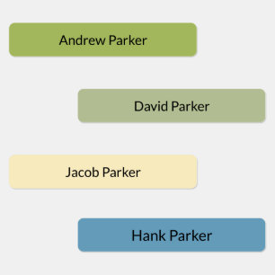 Colorful Kids Skinny Iron on Waterproof Labels