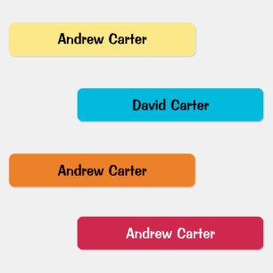 Colorful Kids Skinny Iron on Waterproof Labels