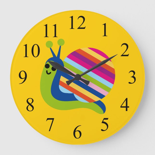 Colorful Kids Snail Clock (Front)