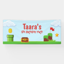 Colorful Kids Video Game Birthday Outdoor Vinyl