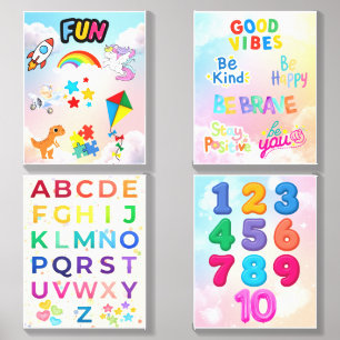 Colorful Kids Wall Art Printable Canvas Photo Tile