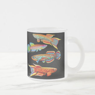 Colorful Killifish Frosted Glass Mug
