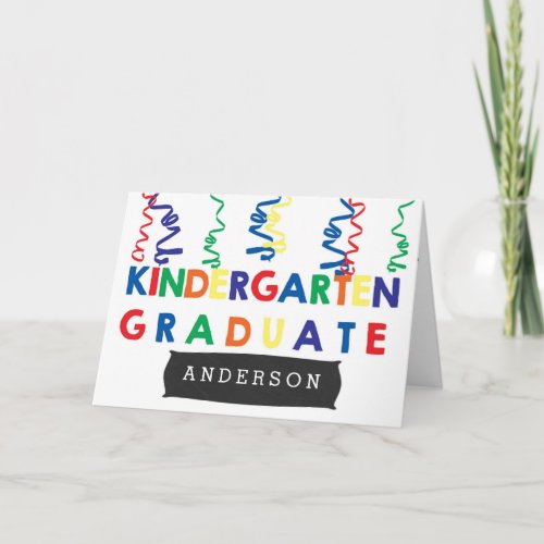 Colorful Kindergarten Graduate  Card