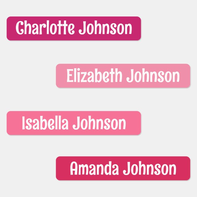 Colorful Kindergarten Name Labels (Group)