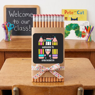 Colorful kindergarten pencil cartoon Sticker