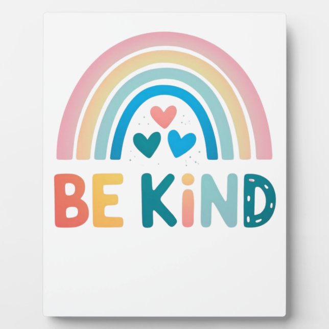 Colorful Kindness Rainbow Plaque (Front)