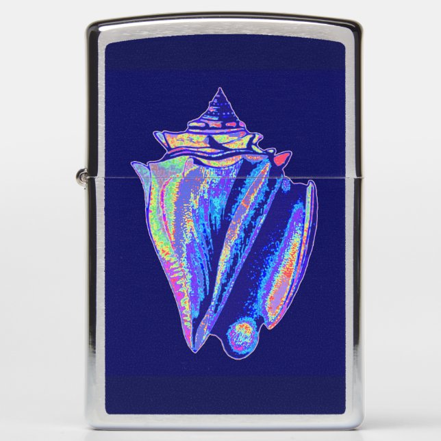 Colorful King Conch Shell Zippo Lighter (Front)