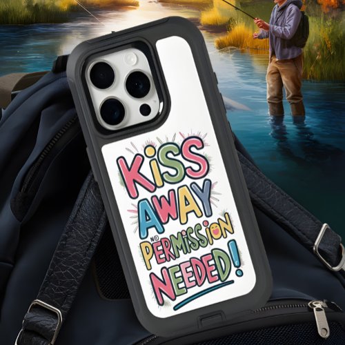 Colorful Kiss Away No Permission Needed  iPhone 15 Pro Case