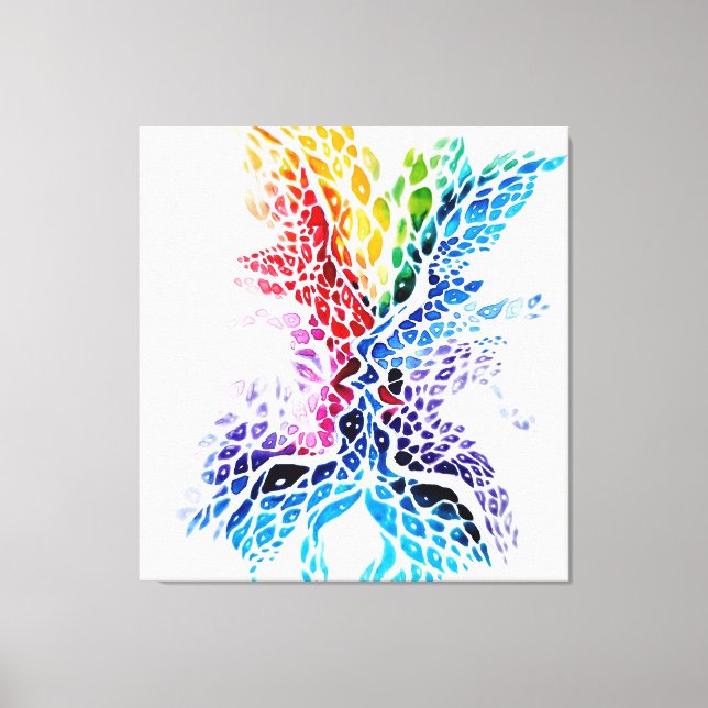 Colorful kiss canvas print (Front)