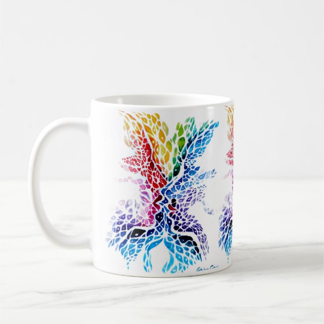 Colorful kiss coffee mug (Left)