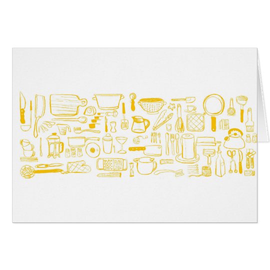 Colorful Kitchen Pattern Card
