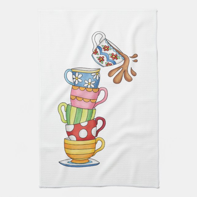 Colorful Kitchen Tea Time Towel (Vertical)