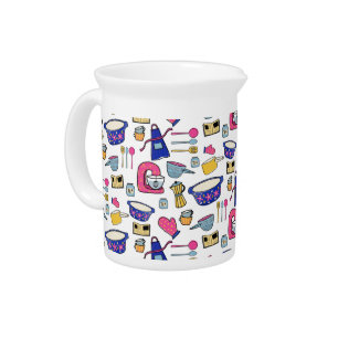 Colorful kitchen utensil cook chef beverage pitcher