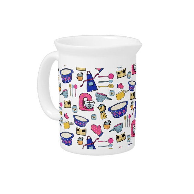 Colorful kitchen utensil cook chef beverage pitcher (Left)