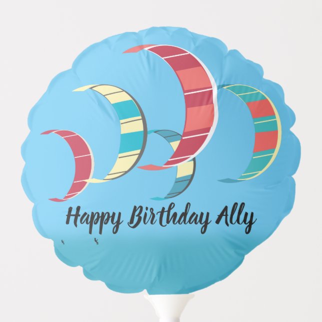 Colorful Kite Surfing Kites with Blue Skies Balloon (Front)