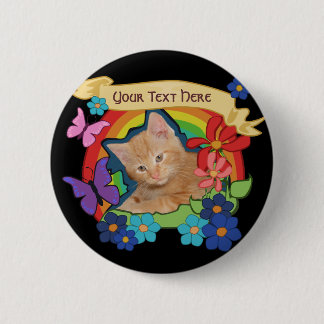 Colorful Kitten and Scroll Button