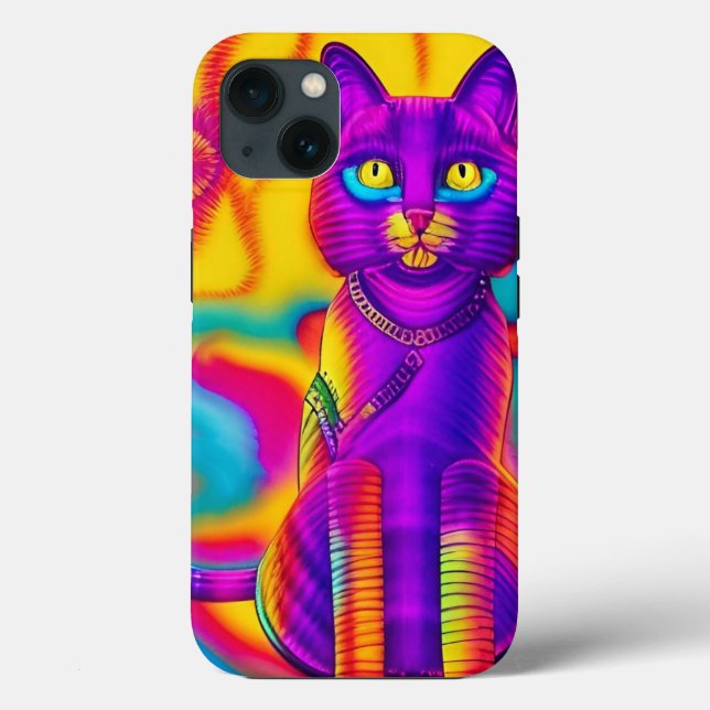 colorful kitten cat phone case (Back)