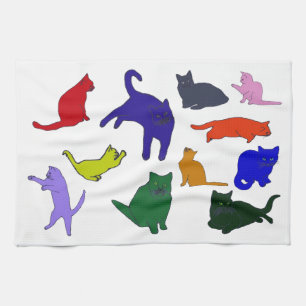 Colorful Kitties towel