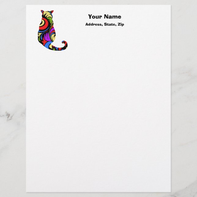 Colorful Kitty 1 Letterhead (Front)