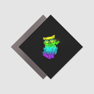 Colorful Kitty Cat Music Lover Gift Car Magnet