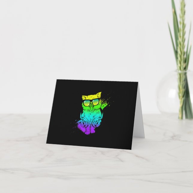 Colorful Kitty Cat | Music Lover Gift Card (Front)