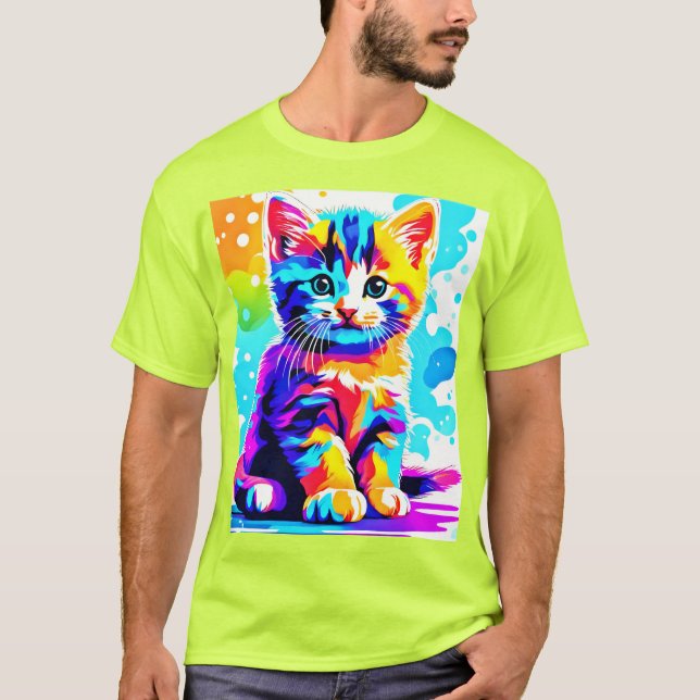 Colorful Kitty Splash T-Shirt (Front)
