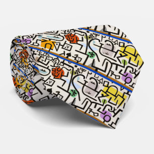 Colorful Klee Art Tie – Be Bold, Be Abstract