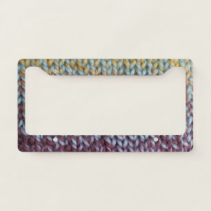 Colorful Knit License Plate Frame