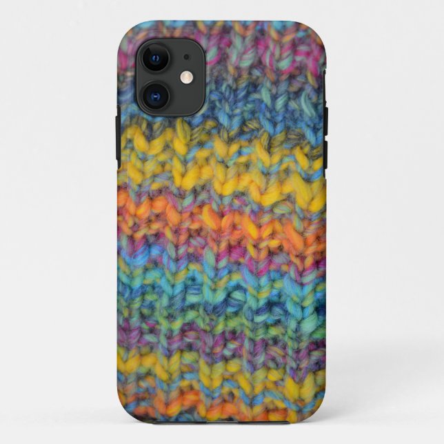 Colorful knit pattern iphone case (Back)