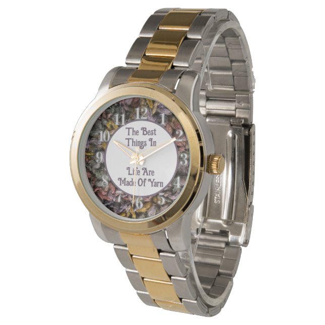 Colorful Knits Crochet Crafty Photo Love Yarn Watch (Angled)