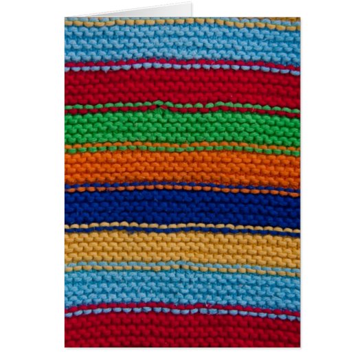 Colorful knitted stripes cards (Front)