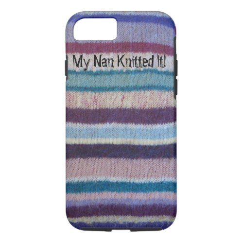 colorful knitted stripes fun retro design iPhone 87 case