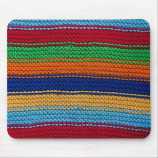 Colorful knitted stripes mouse pad