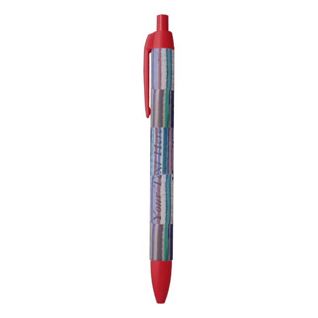 colorful knitted stripes original fun design pen (Top (Vertical))