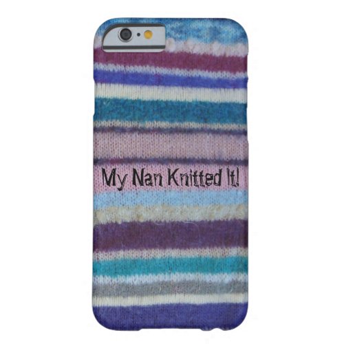 colorful knitted stripes unique vintage fun design barely there iPhone 6 case