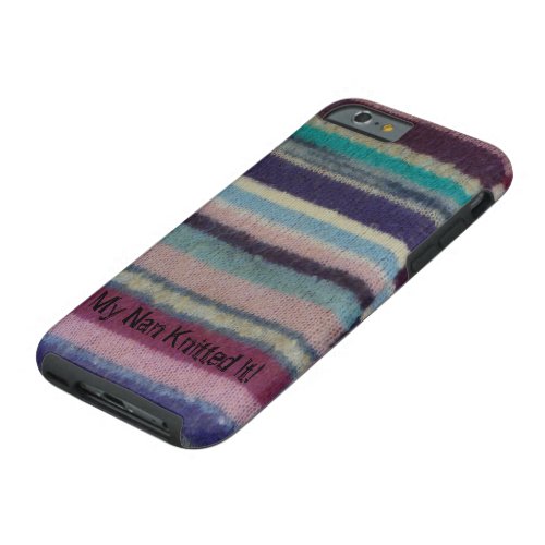 colorful knitted stripes vintage fun tough iPhone 6 case