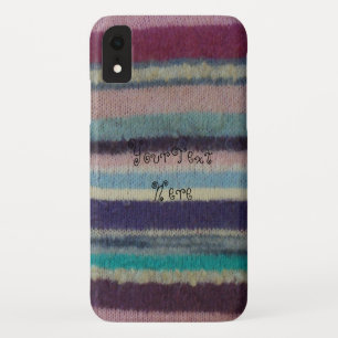 colorful knitted stripes vintage style fun iPhone XR case