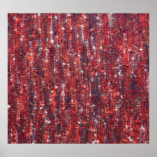 Colorful Knitted Texture: Cozy Background Poster