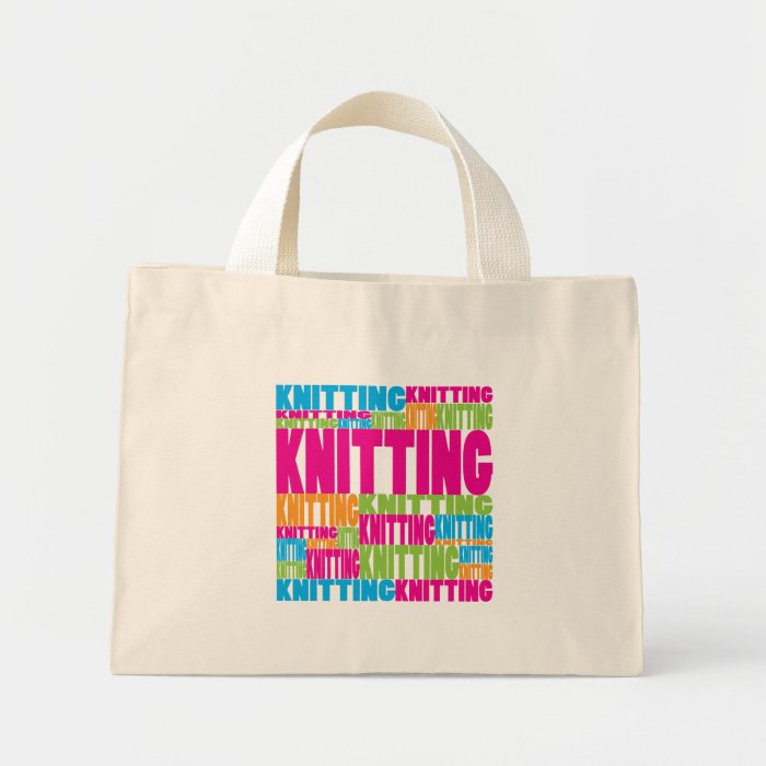 Colorful Knitting Tote Bags