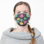 Colorful Knitting Yarn Ball Pattern Adult Cloth Face Mask (Worn)