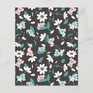 Colorful Koala Pattern Cute Animal and Floral