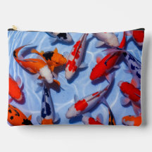 Colorful Koi Accessory Pouch Handbag