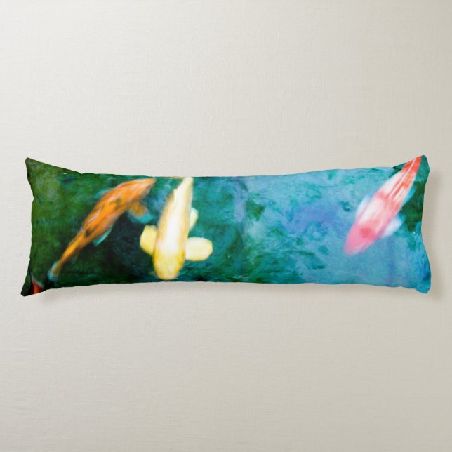 Colorful Koi Fish Body Pillow (Front)